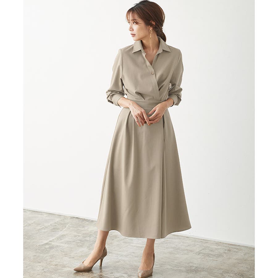 セットアップ風シャツワンピース ワンピース ロング ラップデザイン シャツ 品番 Prtw Pierrot ピエロ のレディースファッション通販 Shoplist ショップリスト