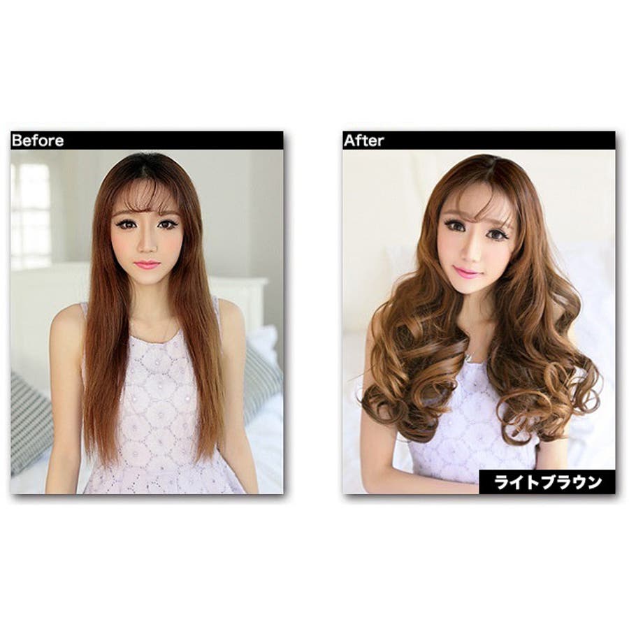 エクステ Brightlele ウィッグ ポニーテール ロング ワンタッチ エクステ