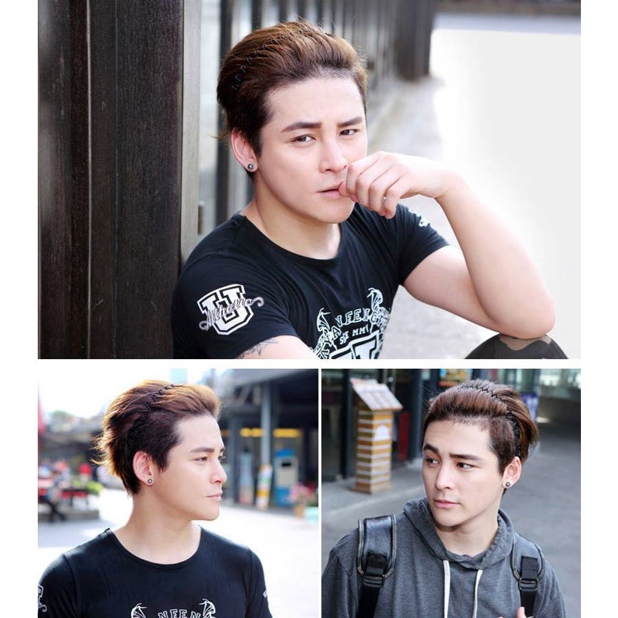 カチューシャ 3本セット メンズ[品番：FQ000194178]｜PlusNao