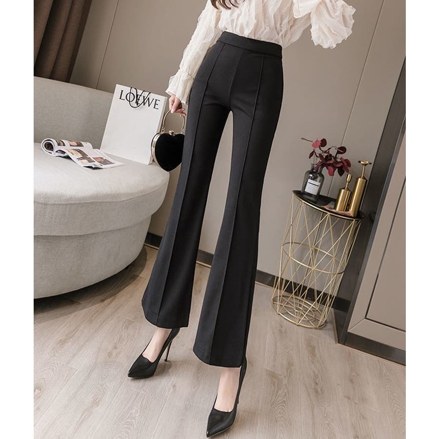 ロングパンツ ベルボトムパンツ レディース[品番：FQ000162862