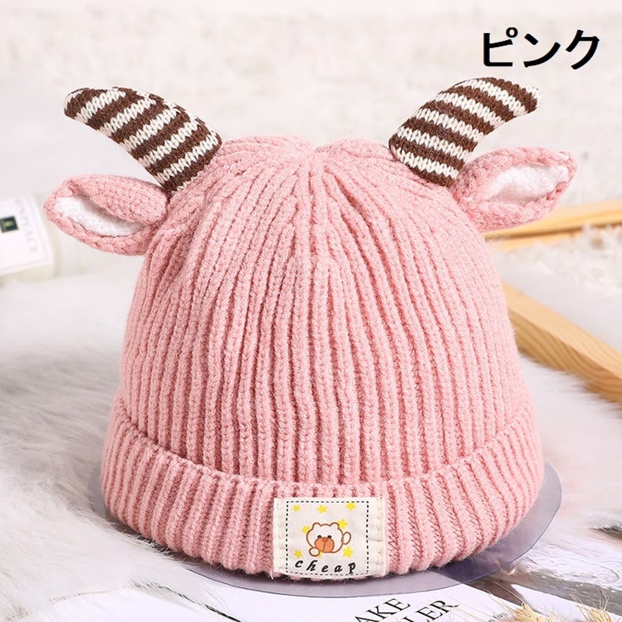 inis meain ベビーアルパカ ピンク ニット帽（PCNQ 帽子