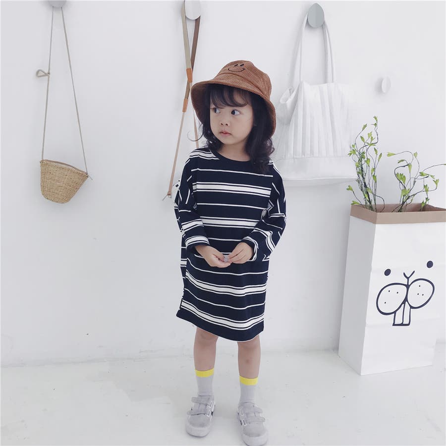 ロングtシャツワンピース 長袖 ラウンドネック 品番 Fq Plusnao プラスナオ のキッズファッション通販 Shoplist ショップリスト
