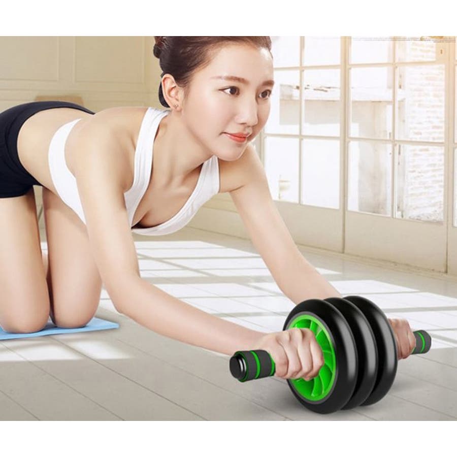 腹筋ローラー トレーニンググッズ 腹筋トレーニング[品番：FQ000208427