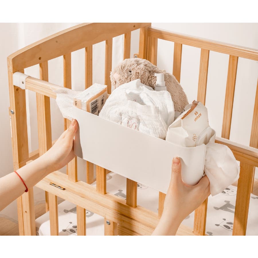 ベッドサイド収納ボックス 小物入れ 吊り下げ式[品番