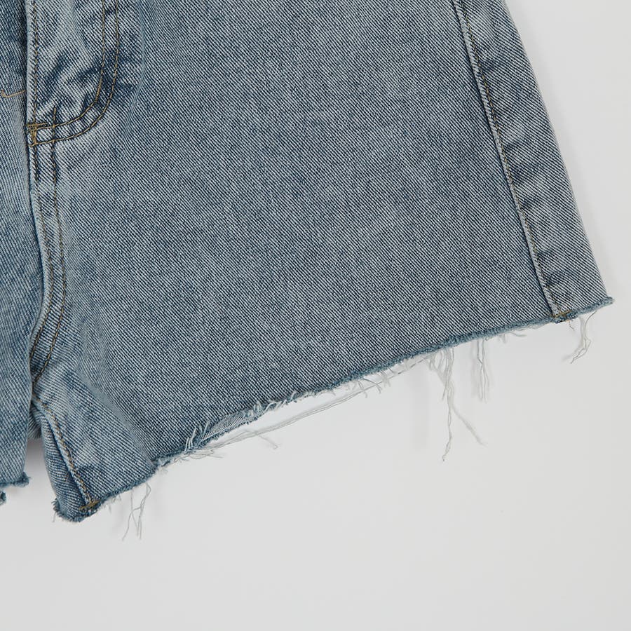 サイドオープンデニムショートパンツ 短パン おなか見せ[品番