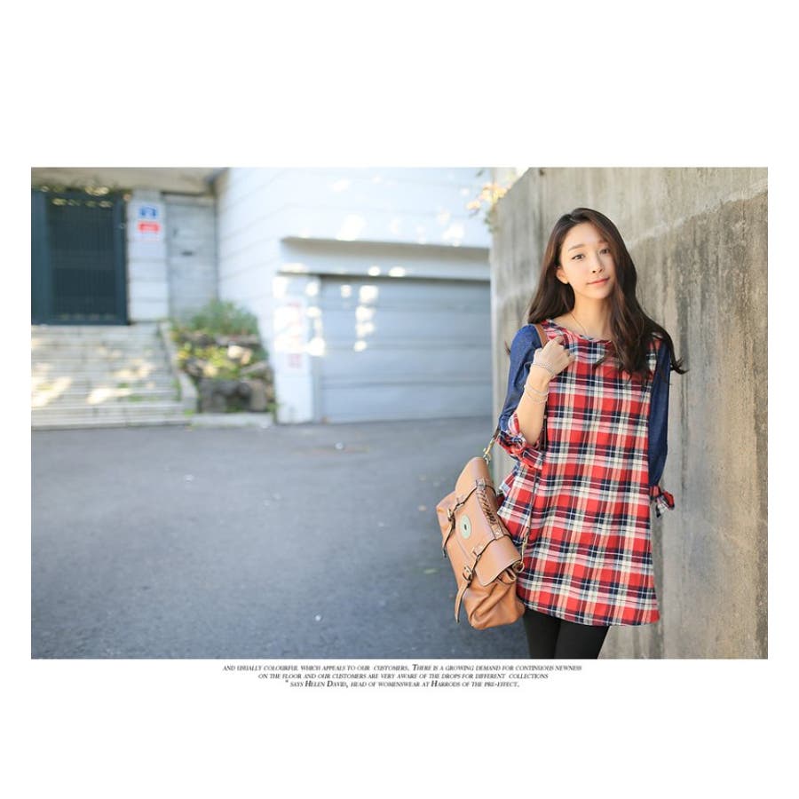 チェックデニムワンピース[品番：AD000000414]｜PREMIUM K（プレミアム