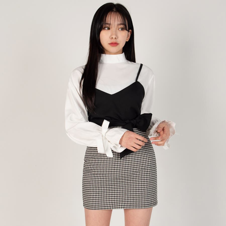 ミュウミュウ　タイト　ロング　スカート　ギンガムチェック　レディース　黒　白 ミュウミュウ タイト ロング スカート ギンガムチェック