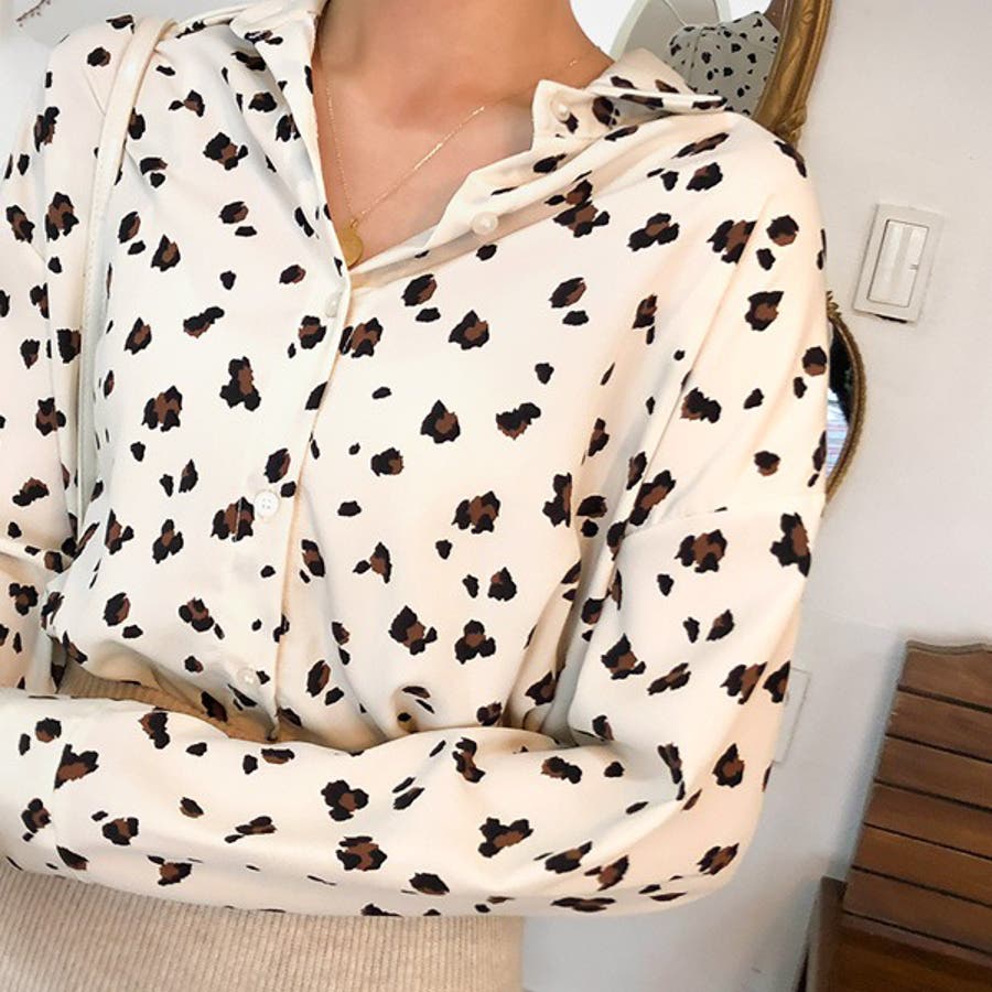 ヒョウ柄ブラウス レオパード柄シャツ カットソー[品番