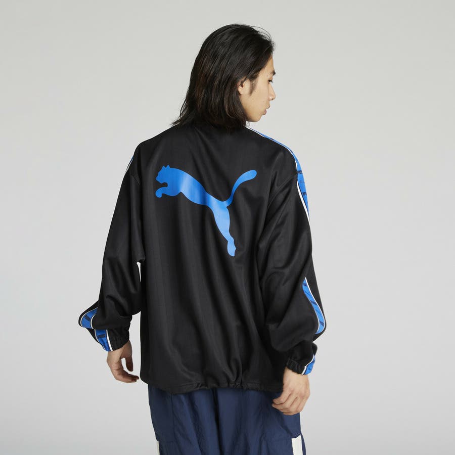PUMA グレー ストライプ ジャージ L PUMA グレー ストライプ ジャージ L