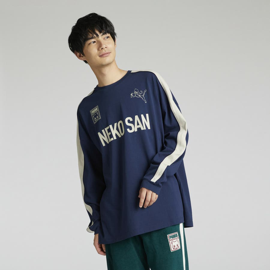 【特価】 ユニセックス Tシャツ[品番 長袖 グラフィック NEKO-san T7 トップス