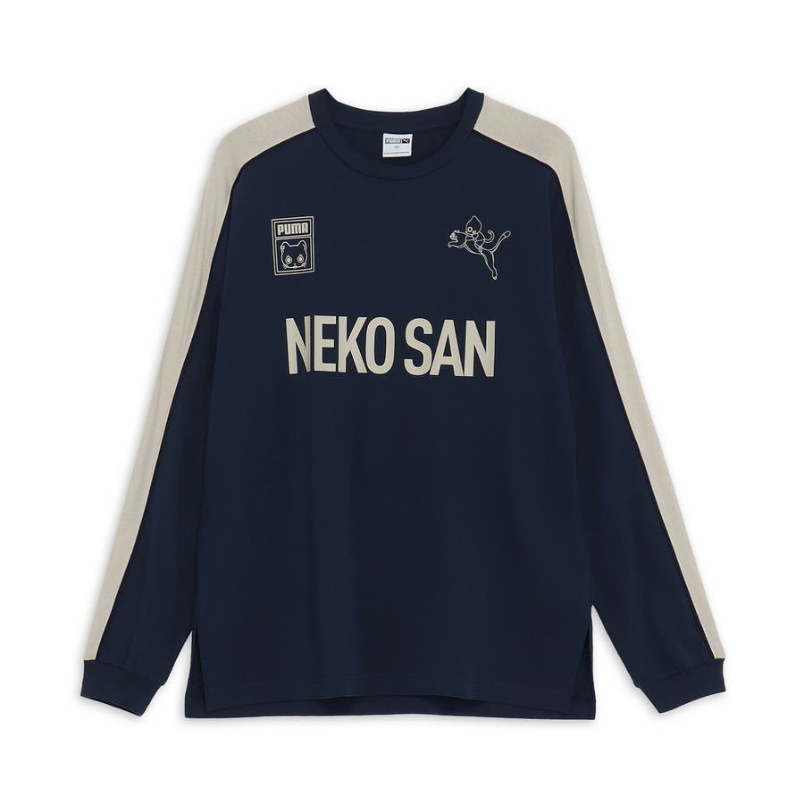 ユニセックス T7 NEKO-san グラフィック 長袖 Tシャツ[品番