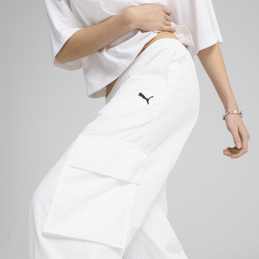 ホワイト カーゴパンツ リラックスフィット ワイドフィット カーゴパンツ chw24s070-ファッション通販サイト