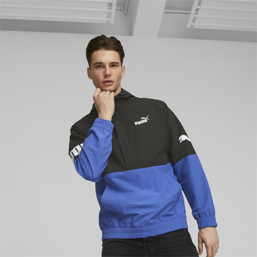 MLB インディアンズ ナイロンジャケット ハーフジップ PUMA プーマ