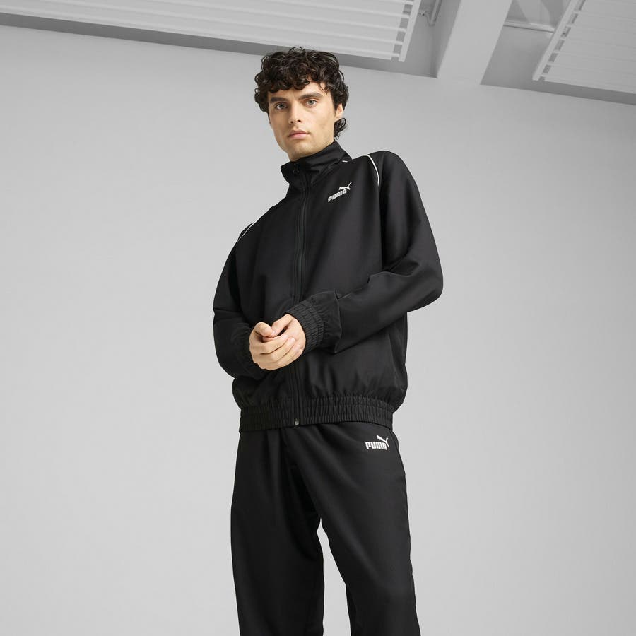 メンズ ウーブン パイピング トラックスーツ 上下セット[品番