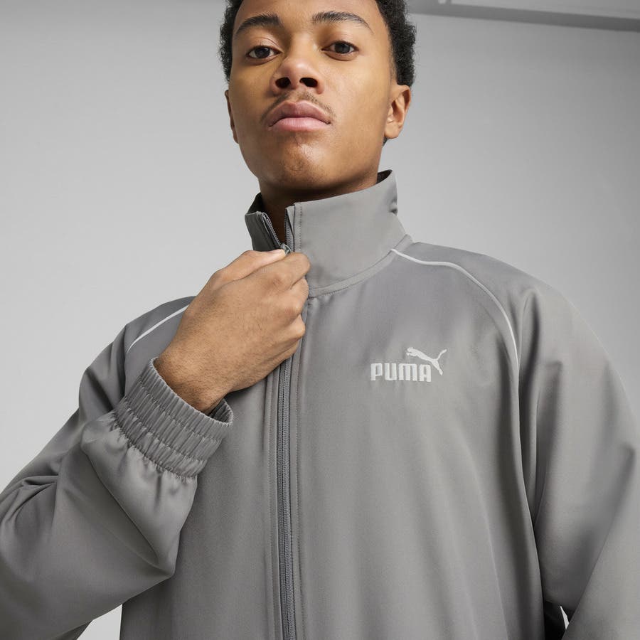 メンズ ウーブン パイピング トラックスーツ 上下セット[品番