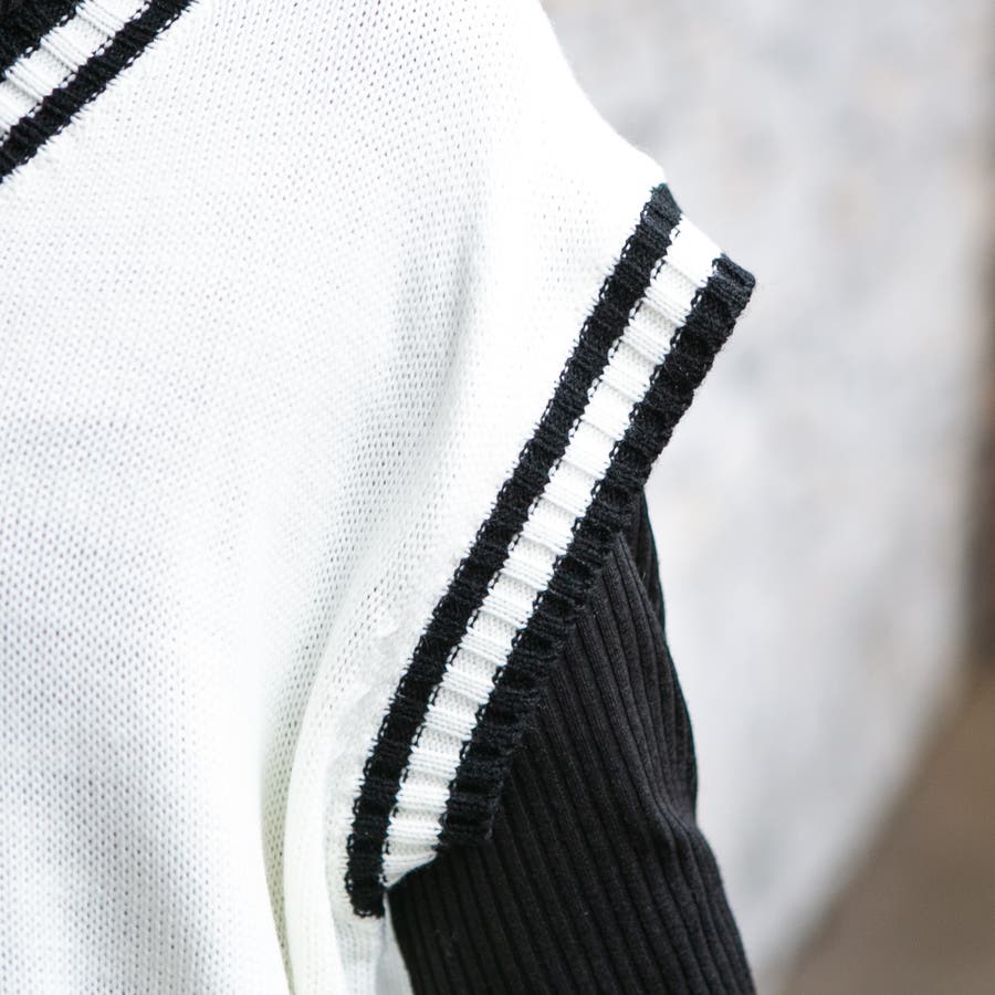 ニット ライン入り無地ベスト 品番 Ppnw Pumpkin Port パンプキン のレディースファッション通販 Shoplist ショップリスト