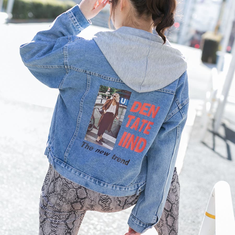 パーカーフード付き バックプリント Gジャン [品番：PPNW0002421