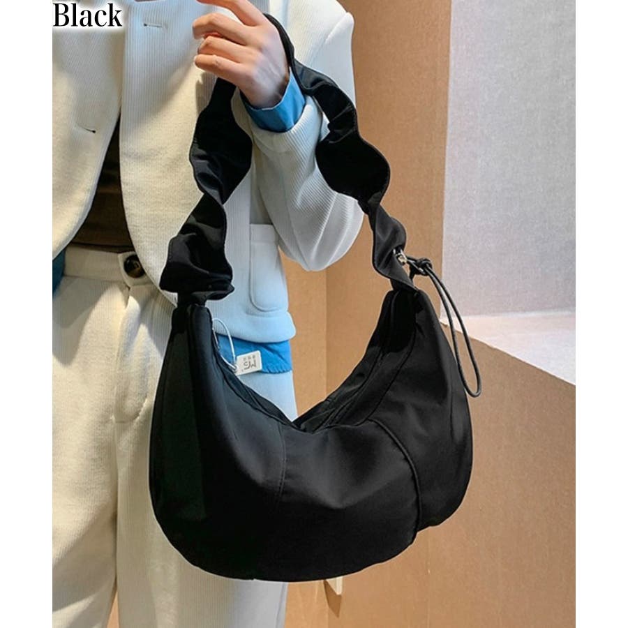ギャザーショルダー ハーフムーンBAG[品番：PPNW0004370