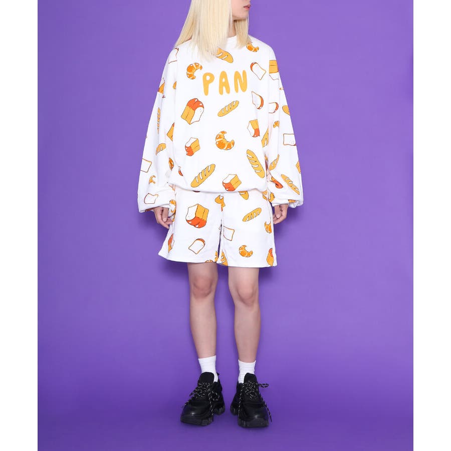 フード総柄スウェット(KANI PAN)[品番：PNYW0003995]｜PUNYUS