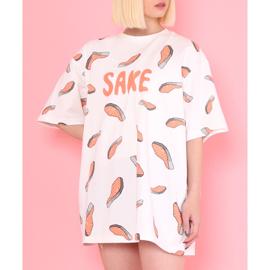 フード総柄Tシャツ(SAKE BUDO)[品番：PNYW0004181]｜PUNYUS