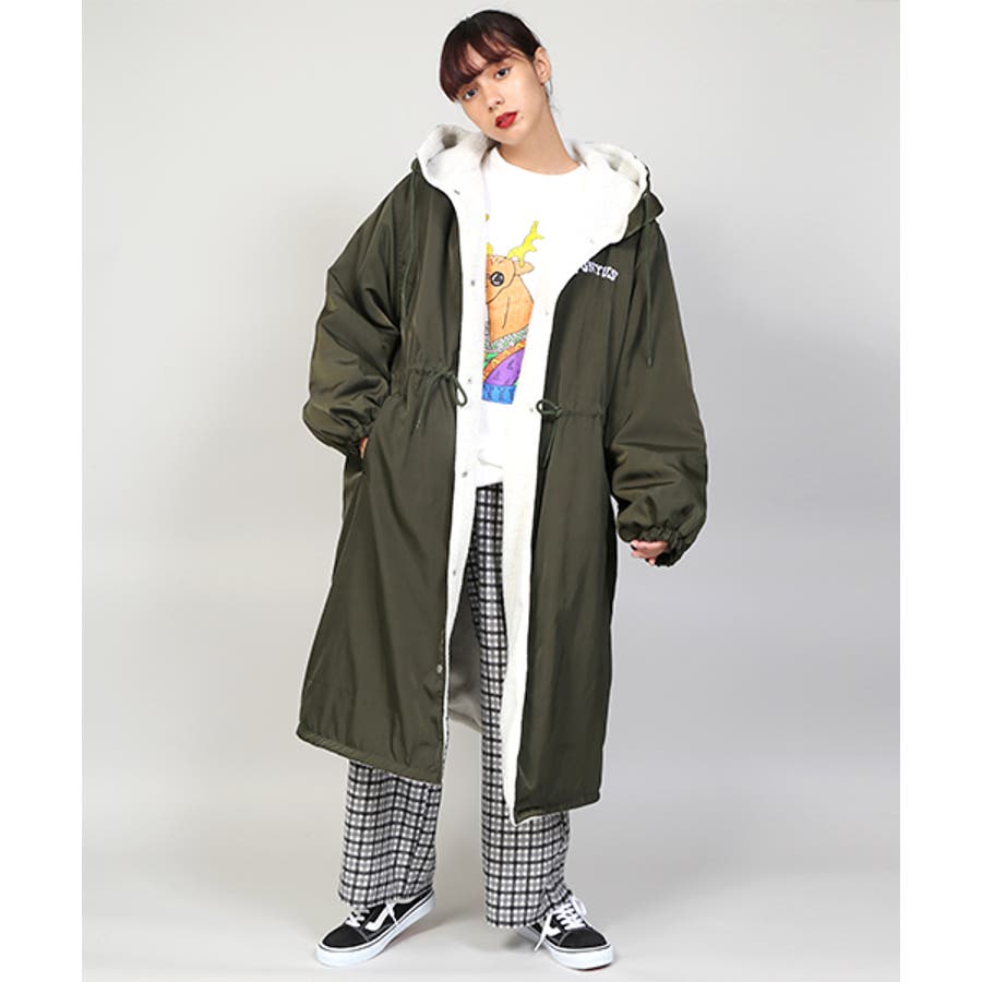 ▪️ WARM LIKE DOWN フード裏ボア 2WAYウェーブキルト裏ボア