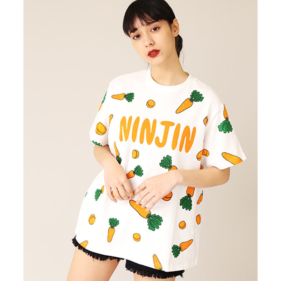 フード総柄Ｔシャツ[品番：PNYW0002916]｜PUNYUS （プニュズ