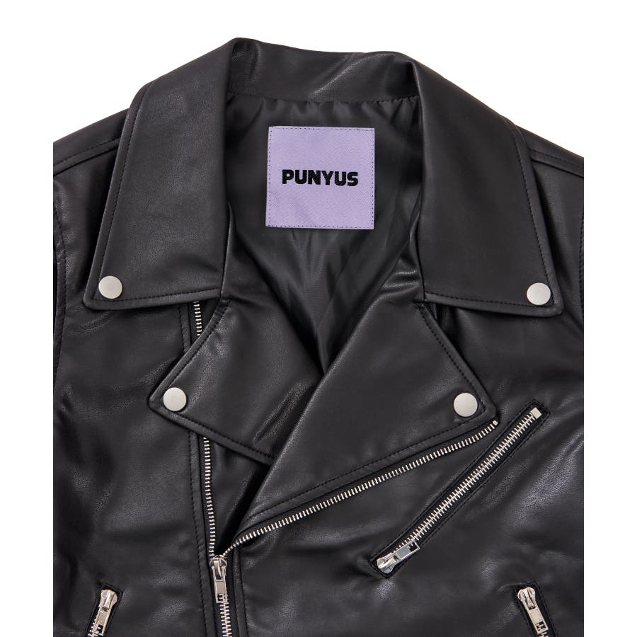 ダブルライダースジャケット[品番：PNYW0003458]｜PUNYUS （プニュズ）のレディースファッション通販｜SHOPLIST（ショップリスト）