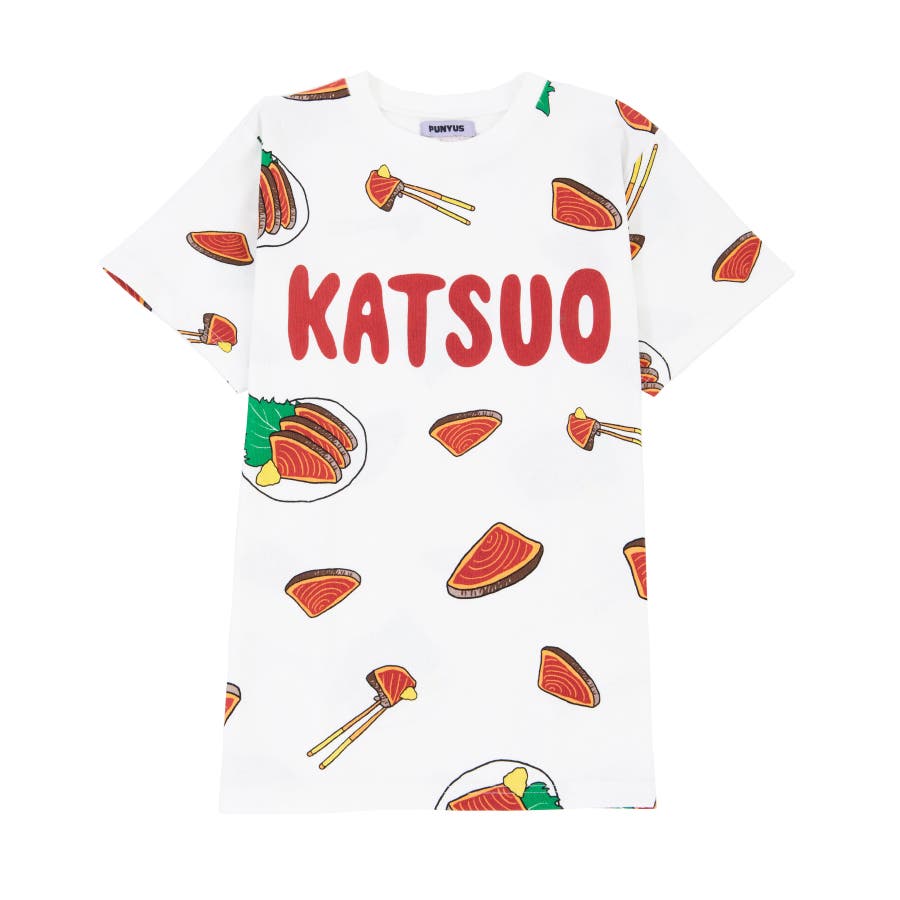 フード総柄Tシャツ(SABAKAN・GYOZA）（Tシャツ/カットソー