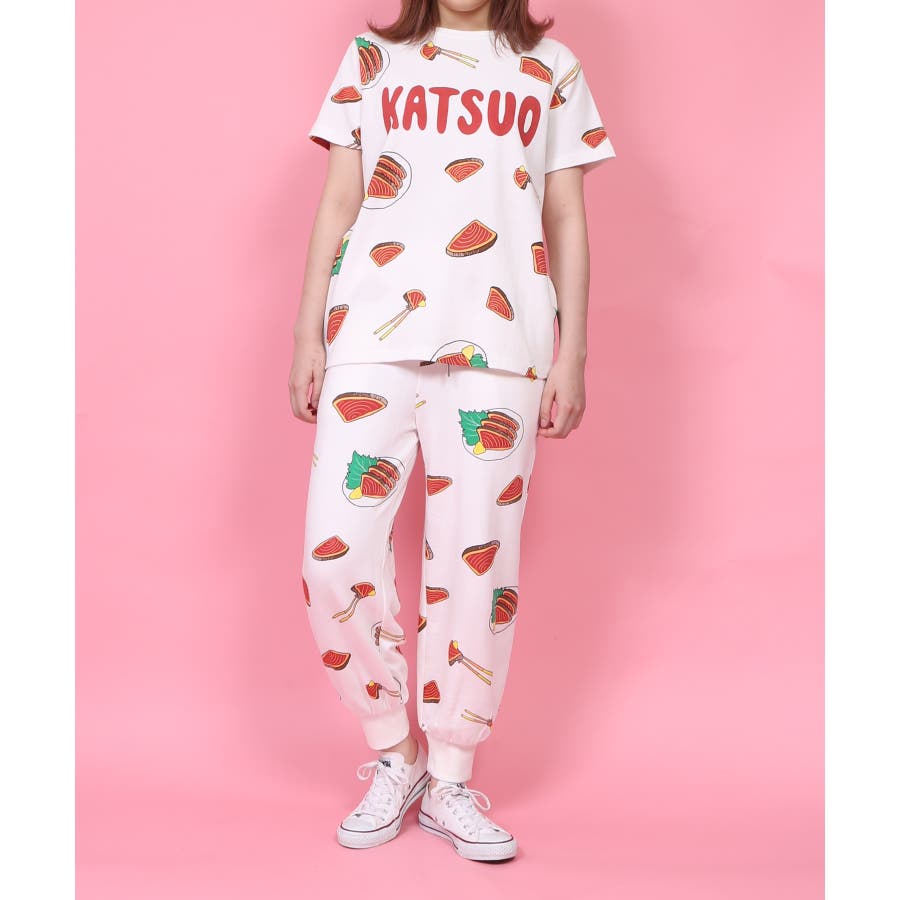 カツオのたたき総柄スウェットパンツ[品番：PNYW0003671