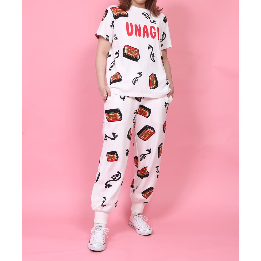通販 激安 うなぎ総柄スウェットパンツ[品番：PNYW0003666]｜PUNYUS カジュアルパンツ