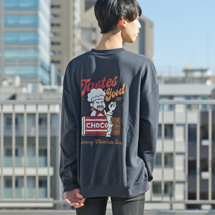 チョコレートイラスト ビッグスウェットトレーナー[品番：RADM0000330 