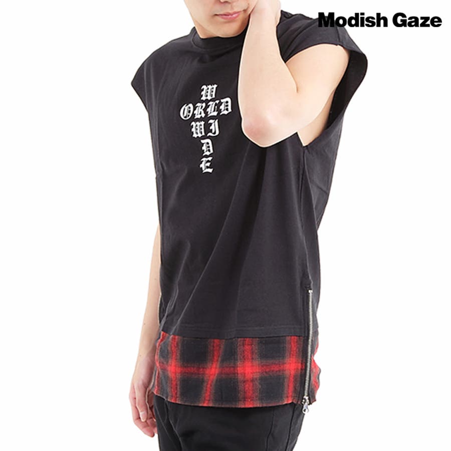 ノースリーブ 裾切替ロング丈tシャツ 品番 Radm Modish Gaze モディッシュガゼ のメンズファッション通販 Shoplist ショップリスト