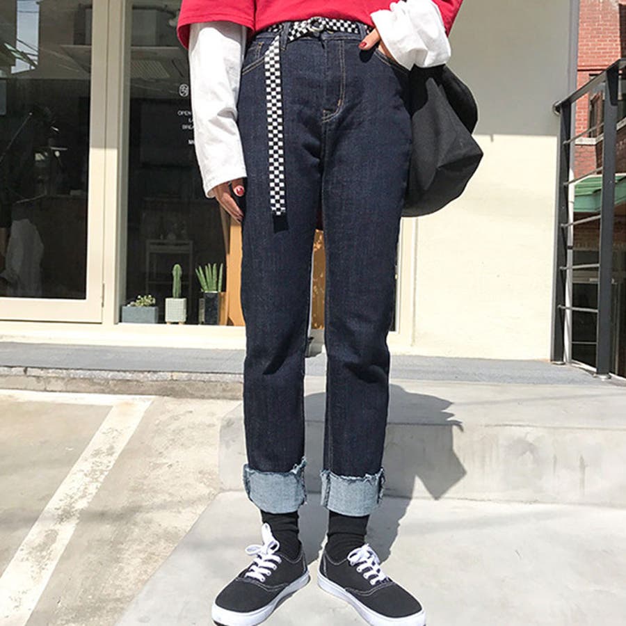 ロールアップが可愛いストレートデニム 春 夏 秋冬 品番 Rkkw Rakuku ラクク のレディースファッション通販 Shoplist ショップリスト