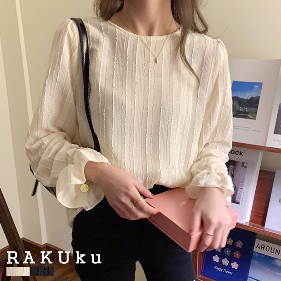 大人の透け感長袖シフォンブラウス 春 夏トップス シャツ 品番 Rkkw Rakuku ラクク のレディースファッション通販 Shoplist ショップリスト