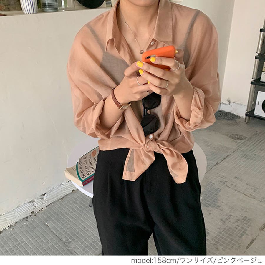 大人の透け感長袖シアーシャツ 春 夏 トップス 品番 Rkkw Rakuku ラクク のレディースファッション通販 Shoplist ショップリスト