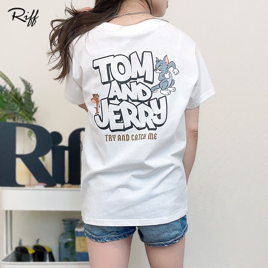 TOM&JERRYバックロゴTシャツ キャラT トムとジェリー[品番