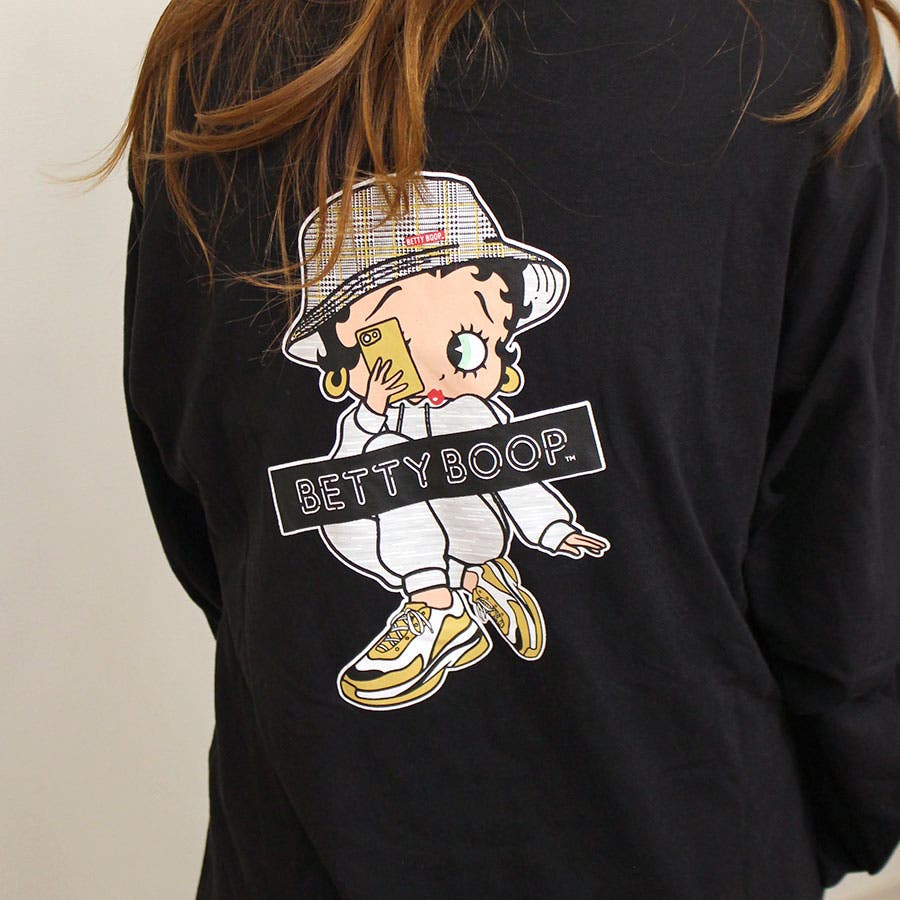 BETTYBOOP SNEAKERS天竺丸BIGPO長袖 キャラT[品番：NETW0000789
