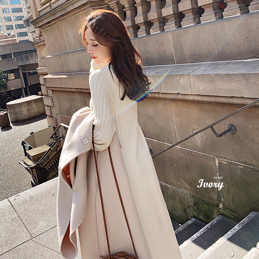 ボリューム袖ワンピース ニット ニットワンピ 品番 Netw Riff リフ のレディースファッション通販 Shoplist ショップリスト