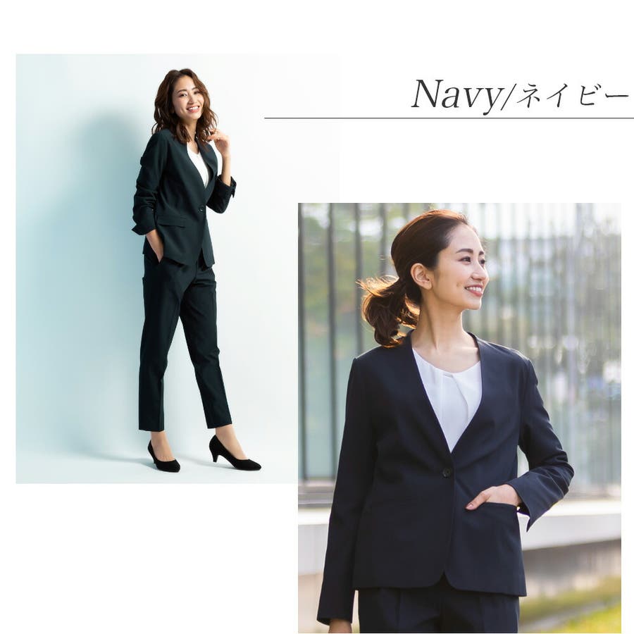 洗える】機能性ノーカラージャケット[品番：MANW0000066