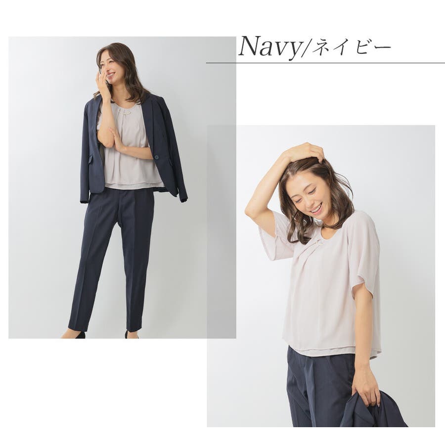 洗える〉パンツスーツ2点セット[品番：MANW0000074]｜RIRIYANO