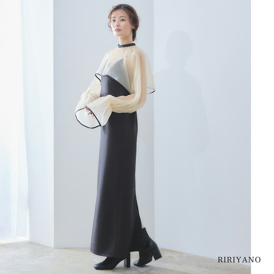 女性が喜ぶ♪ オーガンジーボレロドレス[品番：MANW0000053]｜RIRIYANO スーツ・フォーマル・ドレス
