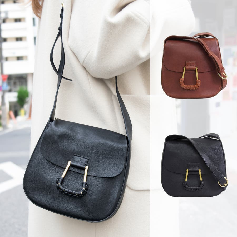 IL BISONTE イルビゾンテ 斜めがけ ショルダー バッグ レザー[品番