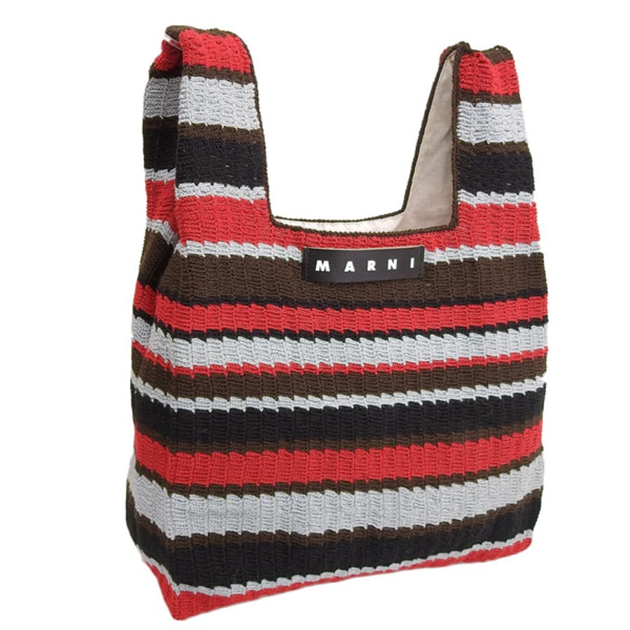 Marni market striped branded tote outlet bag