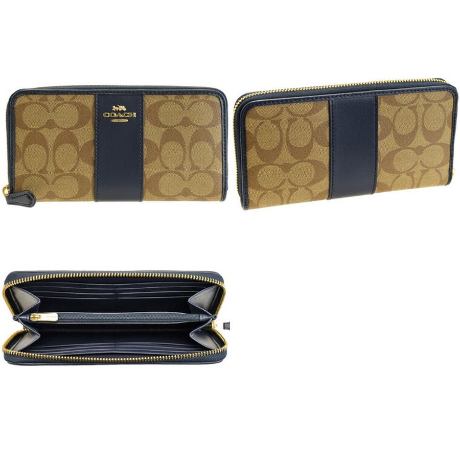COACH コーチ ラウンドファスナー 長財布 シグネチャー[品番