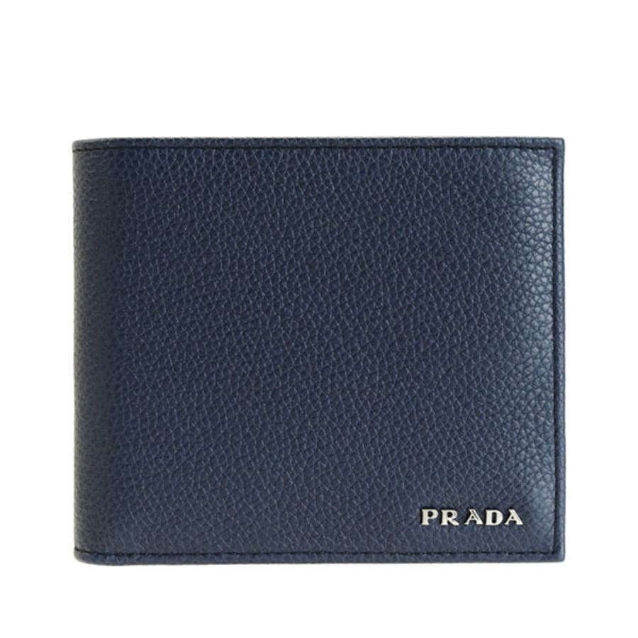 PRADA プラダ 財布 折財布 二つ折り 札入れ メンズ[品番：SESB0001537