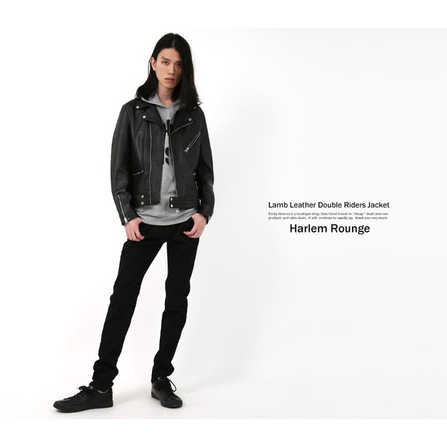Harlem Rounge 本革 ダブルライダース IDEALジップ L レザージャケット メンズ ライダーズ[品番：OE000005009]｜Rocky