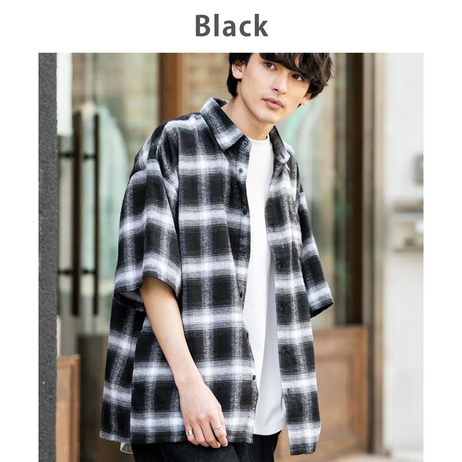 CalTop＞ オンブレチェック ショートスリーブ シャツ