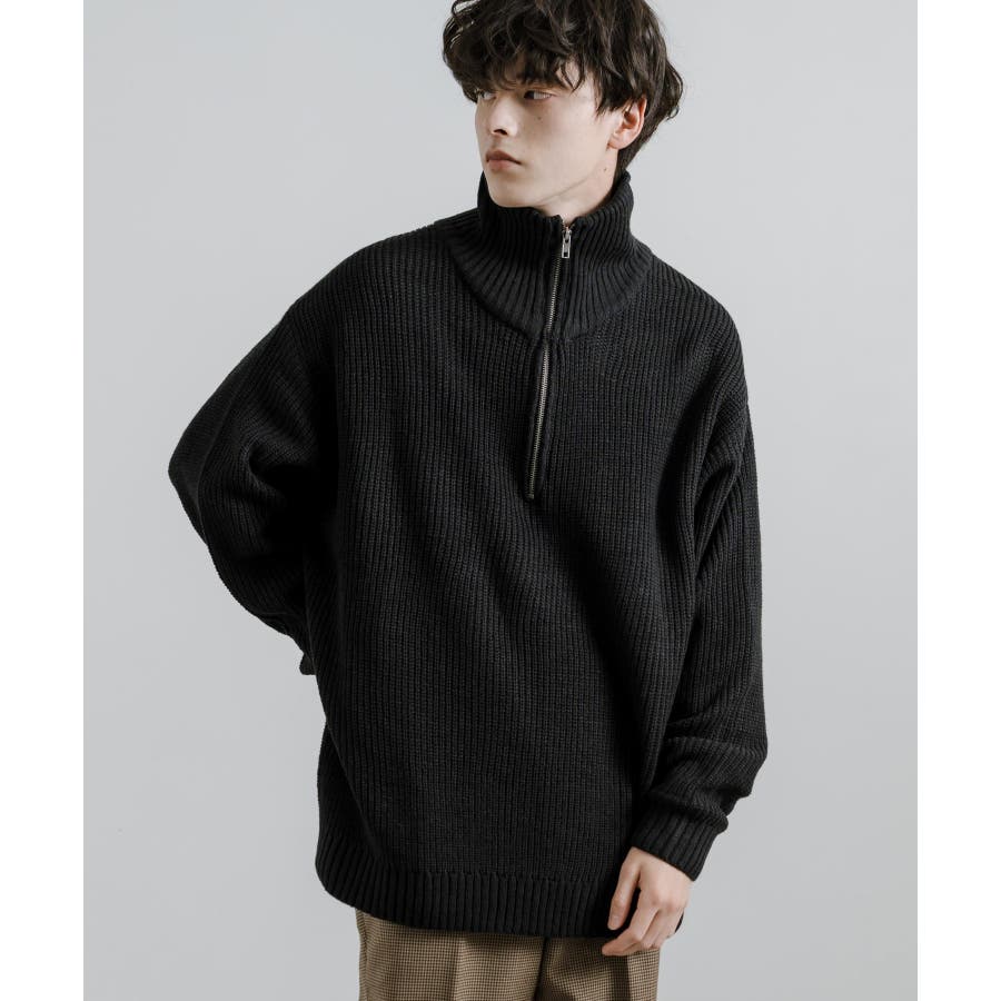 ハーフジップニット セーター 片畦編み[品番：OE000007615]｜Rocky  Monroe（ロッキーモンロー）のメンズファッション通販｜SHOPLIST（ショップリスト）