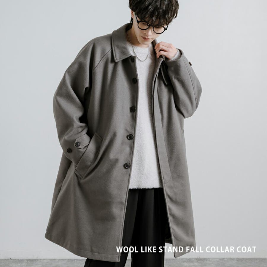 ステンカラーコート ウールライク チンストラップ[品番：OE000007716]｜Rocky  Monroe（ロッキーモンロー）のメンズファッション通販｜SHOPLIST（ショップリスト）