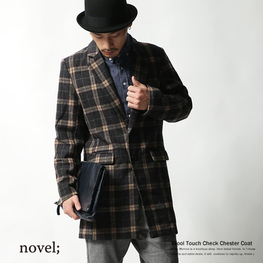 チェック柄ウールタッチチェスターコート メンズ ショップコート 品番 Oe Rocky Monroe ロッキーモンロー のメンズ ファッション通販 Shoplist ショップリスト